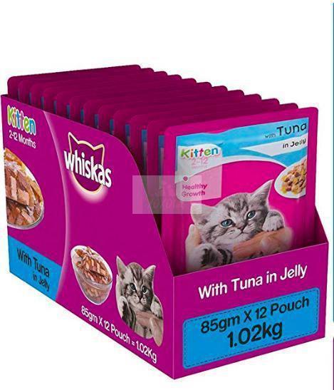 Whiskas Tuna In Jelly Kitten Cat Food Topper 85 Gm XOXOtails
