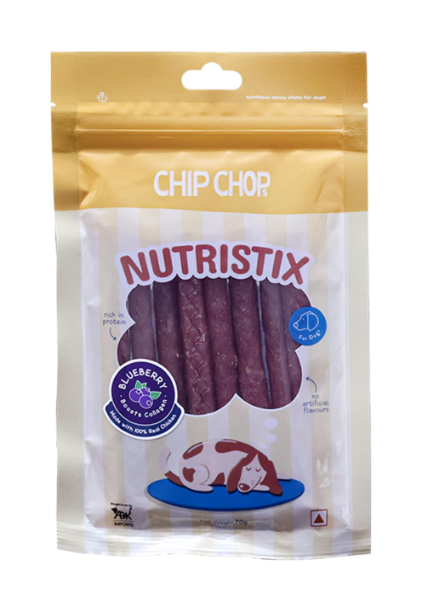 Chip Chops Nutristix, Blueberry Dog Treat 70 Gm