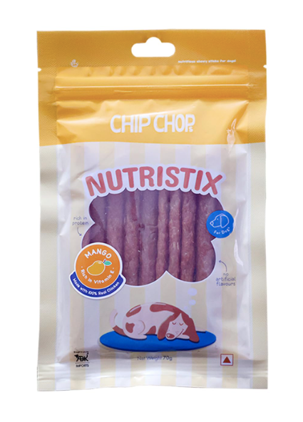 Chip Chops Nutristix, Mango Dog Treat 70 Gm
