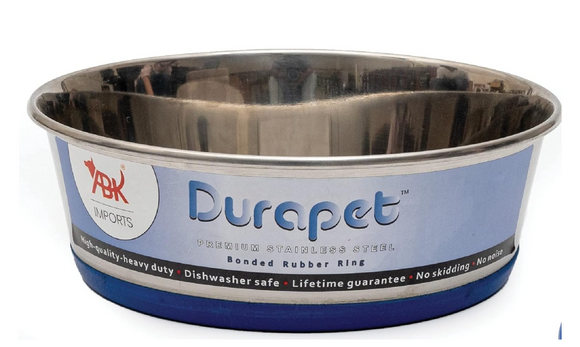 Durapet Stainless Steel Anti-Slip Bowl for Dogs, 1950 ml