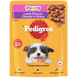 Pedigree Lamb Flavour Chunks In Gravy Puppy Dog Food Topper 70 Gm