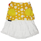 Embellished Floral Dress for Dogs, White & Yellow