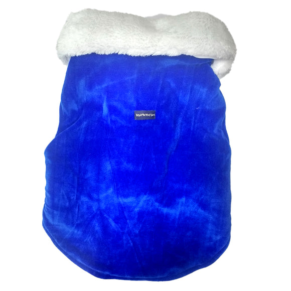Egyptian Winter Jackets for Dogs, White & Blue
