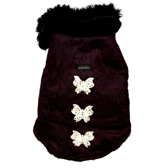 Butterfly Winter Jackets for Dogs, Purple