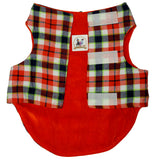 Orange Checkers Winter Jackets for Dogs