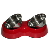 Double Decker Melamine Solid Bowl for Dogs, Camelian