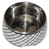White Checkers Melamine Solid Bowl for Dogs