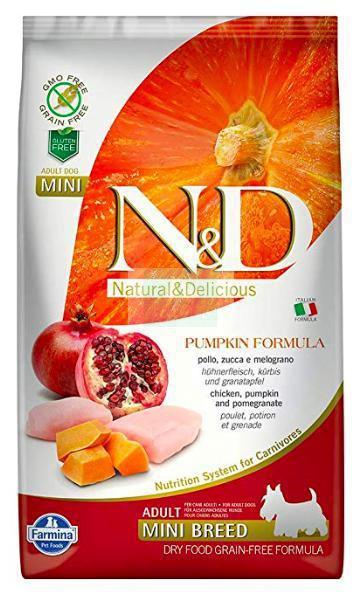Farmina N&D Pumpkin Grain Free Chicken & Pomegranate Adult Mini Dog Dry Food