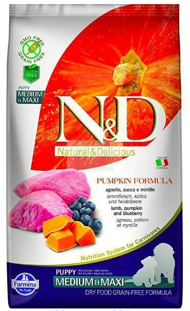 Farmina N&D Pumpkin Grain Free Lamb & Blueberry Puppy Medium & Maxi Dog Dry Food