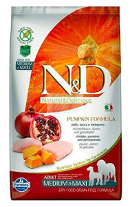 Farmina N&D Pumpkin Grain Free Chicken & Pomegranate Adult Medium & Maxi Dog Dry Food