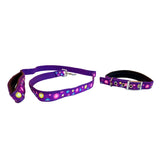 Planets on Rope Leash & Collar Set for Dog, Purple