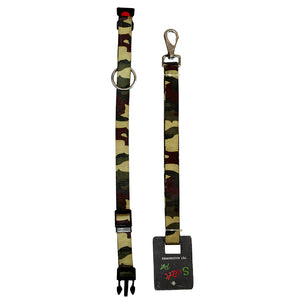 Camouflage Army Leash & Collar Set For Dogs