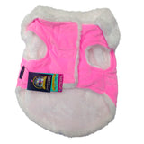 Flamingo Winter Jackets for Dogs, White & Pink