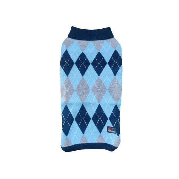 Blue Checkers Winter Sweaters for Dogs
