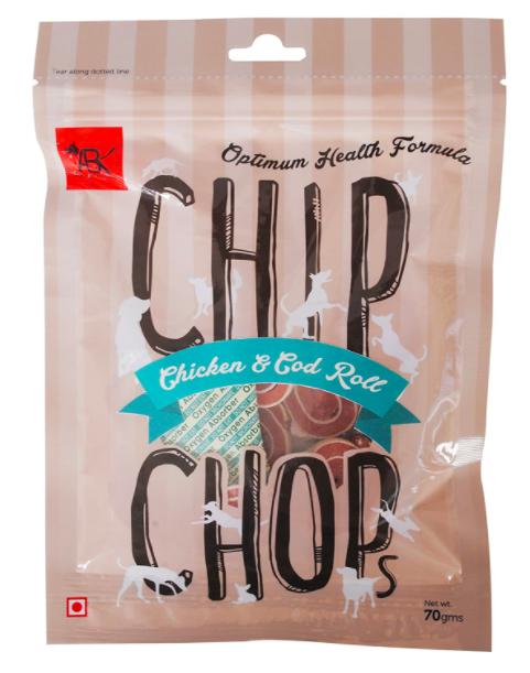 Chip Chops Chicken & Codfish Rolls Dog Treat 70 Gm