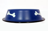 Durable Metal & Anti-Slip Dog Food Bowl, Blue