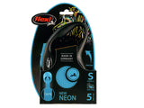 Flexi New Neon Tape Retractable Leash for Dogs, Blue