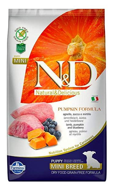 Farmina N&D Pumpkin Grain Free Lamb & Blueberry Puppy Mini Dog Dry Food
