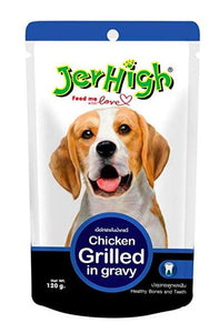 Jerhigh Chicken Grilled In Gravy Puppy & Adult Dog Food Topper 120 Gm
