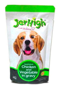 Jerhigh Chicken & Vegetables In Gravy Puppy & Adult Dog Food Topper 120 Gm