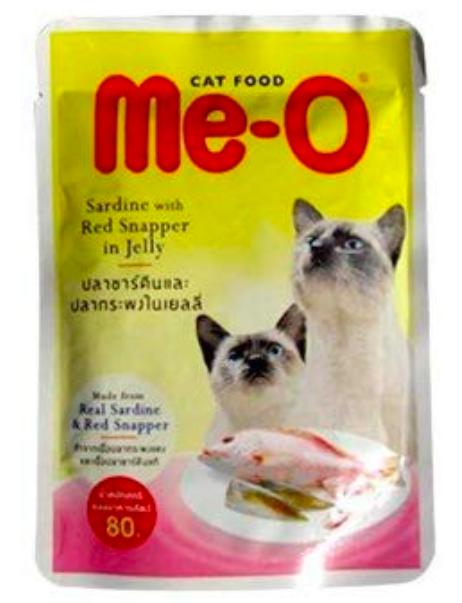 Me-O Sardine With Red Snapper Gravy Adult Cat Food Topper