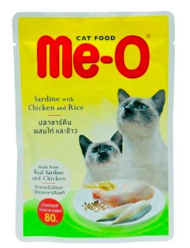 Me-O Sardine With Chicken & Rice Gravy Adult Cat Food Topper