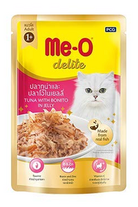 Me-O Delite Tuna With Bonito In Jelly Cat Food Topper