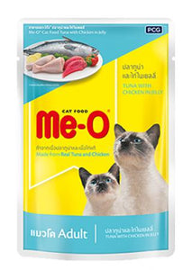Me-O Tuna With Chicken In Jelly Adult Cat Food Topper
