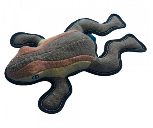 Nutrapet Frog Canvas Dog Toy