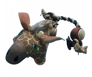 Nutrapet Giraffe Ropey Canvas Dog Toy