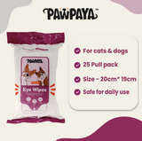 Pawpaya Eye Wipes for Cats and Dogs 25 pcs