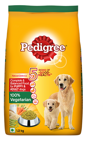 Pedigree 100 Vegetarian Puppy Adult All Breed Dog Dry Food