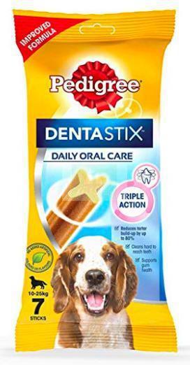 Pedigree Dentastix (7 Sticks) Adult Medium Breed Dog Treat 180 Gm
