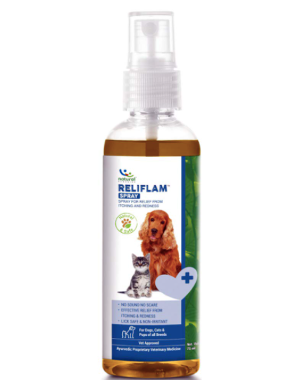 Natural Remedies Reliflam Spray for Dogs, 75 ml