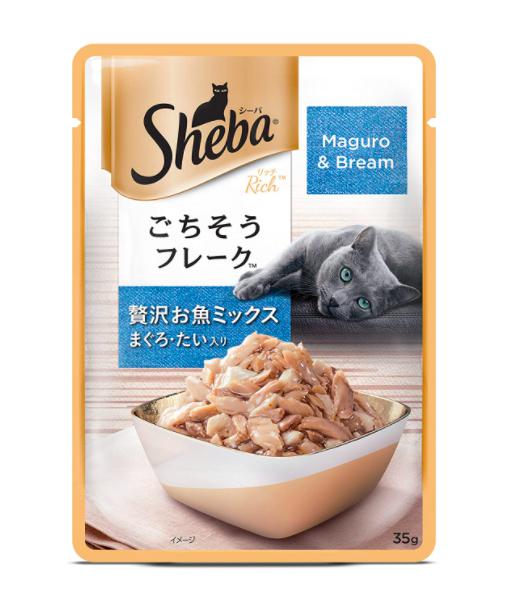 Sheba Premium Gravy Maguro & Bream Cat Food Topper 35 Gm