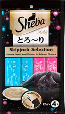 Skipjack Sheba Creamy Cat Treats Kitty Yums Lickable Salmon