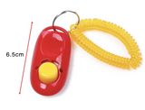 Dog Training Clicker for Pets with Wrist  Band, Red & Yellow