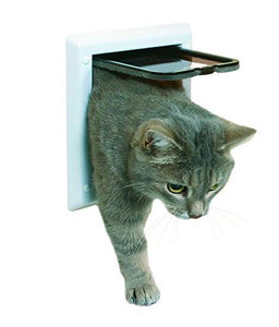 Trixie 2-Way Cat Flap for Cats & Kittens, White