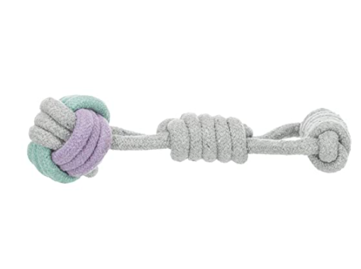 Trixie Rope Ball with Handle for Dogs - 6cm/23 cm