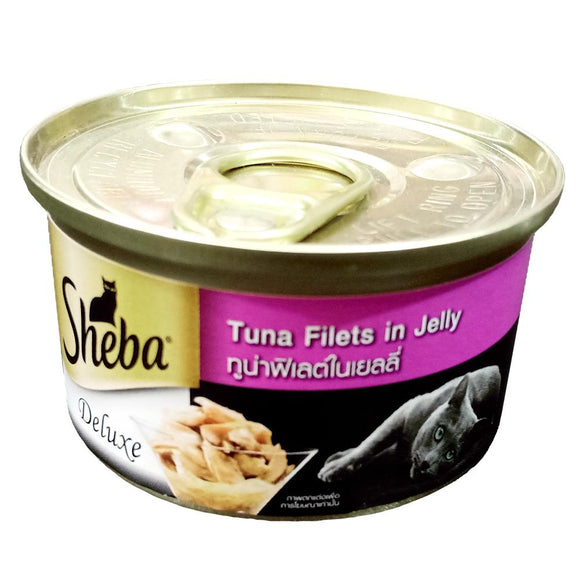 Sheba Deluxe Tuna Fillets In Jelly Cat Canned Food 85 Gm