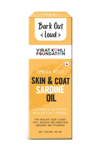 Vivaldis Bark Out Loud Skin & Coat Sardine Oil For Dogs & Cats, 200 ML