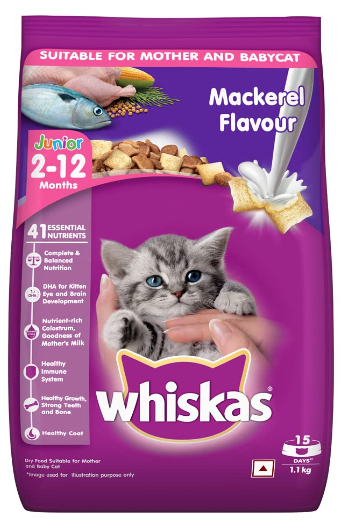 Whiskas Mackerel Flavour Junior All Breed Cat Dry Food