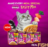 Whiskas TastyMix Seafood Cocktail Wakame Seaweed in Gravy Adult Cat Food Topper 70 G
