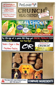 Petlover'S Crunch Real Chicken Dog Biscuit Treat